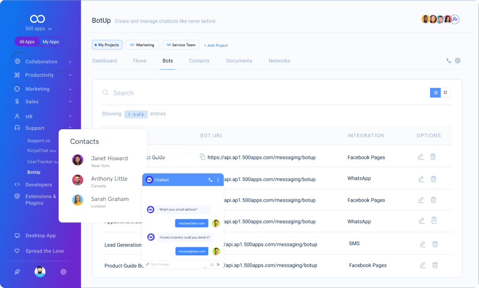 Online Chatbot leave note